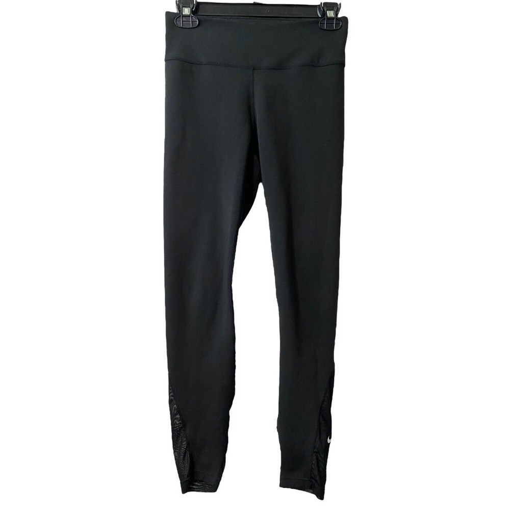 Women’s Nike Running Leggings Dri Fit Pants Black Ladies Athletic Sz M - flaw